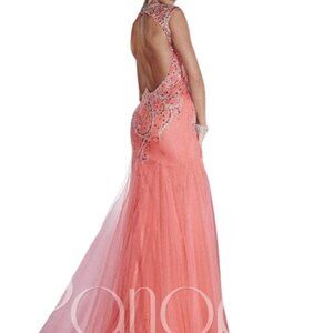 NWT Panoply 14766 Prom Dress Watermelon Size 2